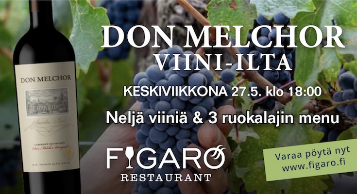 Tuotekuva tuotteelle Don Melchor -viini-illallinen Figarossa 27.5. klo 18